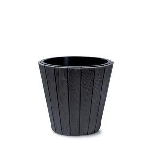 Цветочный горшок пластиковый Prosperplast Вуд 49*46см 54л антрацит DBWO490-S433 DBWO490-S433 фото
