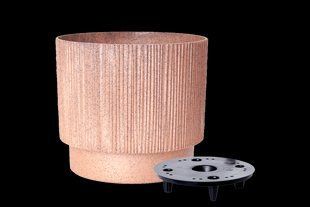 Горшок для цветов пластиковый Осло 30*27см с вставкой карамель WOOD А128031-135 Алеана А128031-135 фото