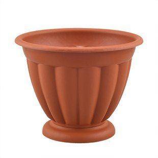 Горшок для цветов пластиковый ММ Пласт Афина коричневый 4,2л PP7025-4 MM2020-20 фото