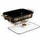 Фарфоровый мармит (кастрюля) с подогревом Black Gold 2 л со стеклянной крышкой ML-874-15 фото 3