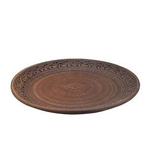 Пательня глиняна 3л з ручками (ангоб) KR1118-3 KR1118-3 фото