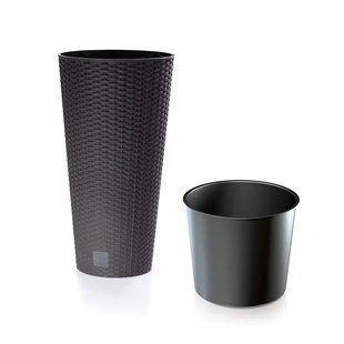 Горщик для квітів пластиковий Prosperplast Рато високий 20*38см 8л коричневий DRTUS200-440U DRTUS200-440U фото