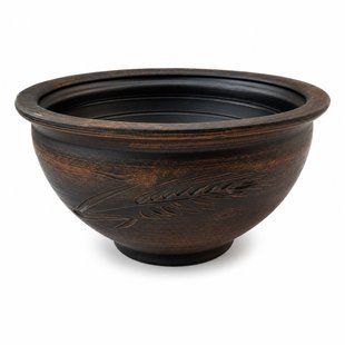 Макитра гончарная керамическая 3,5 л черная Колос 24,5&times;11 см KR5071-4  KR5071-4 фото