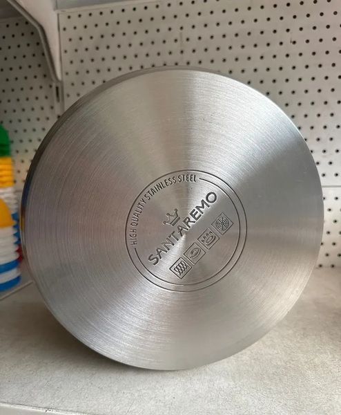 Каструля Santaremo 7428 16 л нержавіюча сталь 30&times;23 см циліндрична з кришкою HCA30-2 фото