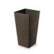 Горшок для цветов пластиковый Prosperplast Фуру квадрат ECO WOOD 20*38см 11.4л кофе DFSH200W-4625W DFSH200W-4625W фото 1