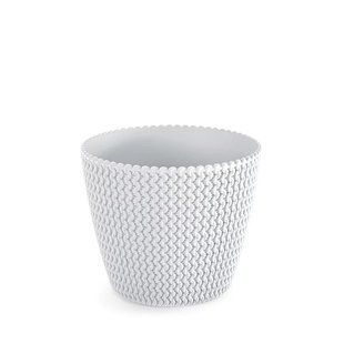 Горщик для квітів пластиковий Prosperplast Сплофі 26*22см 8л білий DSP260-S449 DSP260-S449 фото