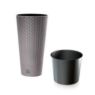 Горщик для квітів пластиковий Prosperplast Рато високий 20*38см 8л мокка DRTUS200-7529U DRTUS200-7529U фото
