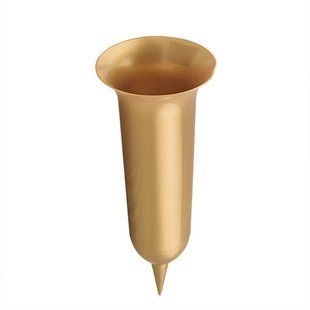 Горщик для квітів пластиковий ММ Пласт Флакон конус золотий1,8л PP8952-1 MM2085-51 фото