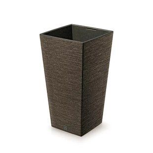 Горщик для квітів пластиковий Prosperplast Фуру квадрат ECO WOOD 24*45см 19л кава DFSH240W-4625W DFSH240W-4625W фото