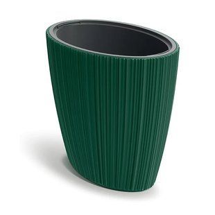 Горщик для квітів пластиковий Prosperplast Оро овальний 60*38см 63л зелений DBOE600-2411U DBOE600-2411U фото